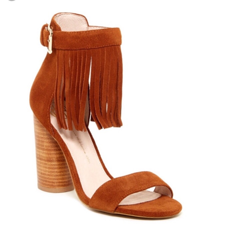 House of Harlow 1960 NWT Leather Heels Fringe - Picture 1 of 5